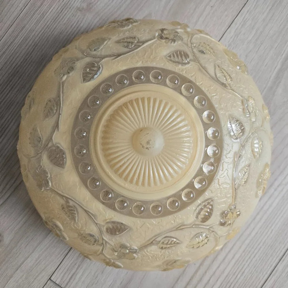 1940s Antique Glass  Light Shade 10.25" Round - Picture 2 of 4